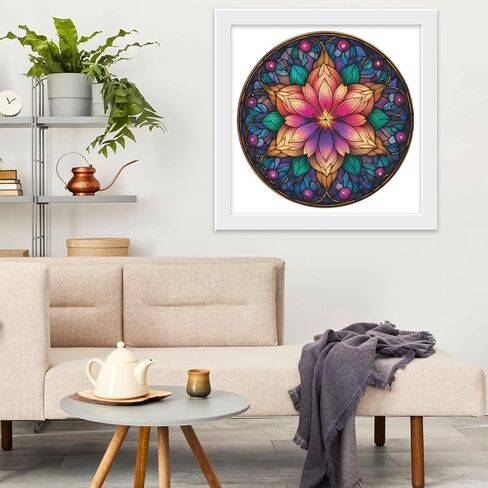 Ixfyloop Wooden Puzzles for Adults, Mandala Puzzle 200 Pieces, Wood Jigsaw Puzzles Unique Shape, Mandala Game Wooden Puzzles for Adults Birthday Gift, 11.2x11.2 inch in Kuwait