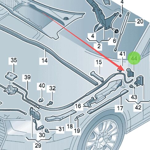 Hood Release Lever Compatible with Audi A5/S5 A4/S4 2017-2025 RS5 2018-2025 8W1823533B in Saudi Arabia