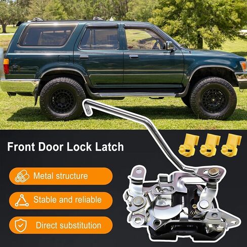 Passenger Side Front Door Lock Latch Right Side Fit for Toyota Hilux Pickup LN85 LN86 1988-1995 for Toyota 4Runner LN105 LN106 1988-1996 Replaces 69310-89120 6931089120 in Saudi Arabia