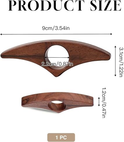 Thumb Book Page Holder - Walnut Wood Page Holder with Smooth Finish, Handmade Reading Accessory Gift for Book Lovers (Brown) in Saudi Arabia