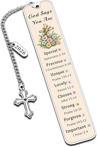Books of the Bible Christian Bookmark, Bible Verse Bookmark with Cross Charm, Christian Gifts for Women, Inspirational Religious Gift for Baptism, Church Gifts for Women, First Communion, Graduation in Saudi Arabia