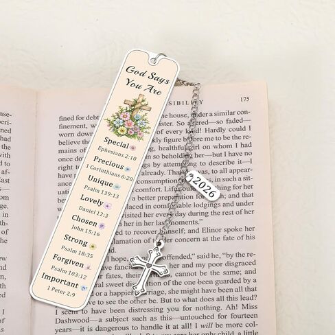 Books of the Bible Christian Bookmark, Bible Verse Bookmark with Cross Charm, Christian Gifts for Women, Inspirational Religious Gift for Baptism, Church Gifts for Women, First Communion, Graduation in Saudi Arabia