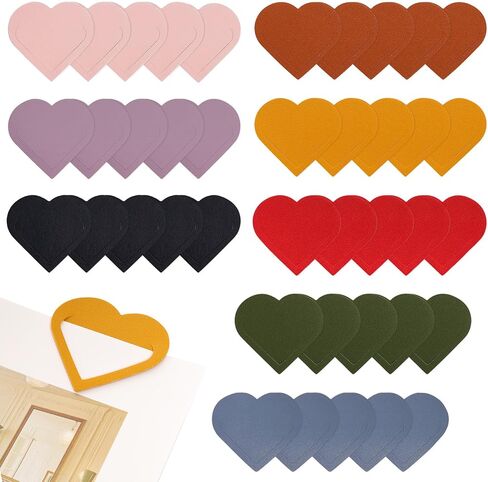40Pcs Leather Heart Bookmarks Cute Page Book Marks Colorful Book Reading Accessories for Books Lovers Teachers Students Reading Gifts School Office Home Supplies in Saudi Arabia