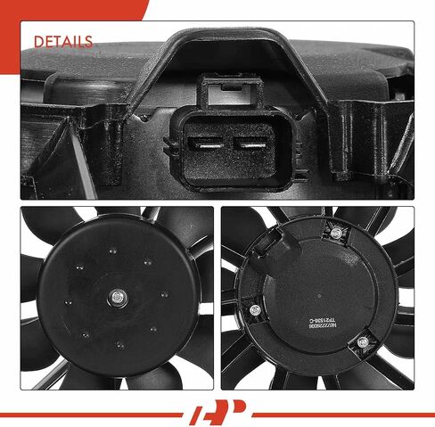مجموعة مروحة تبريد رادياتير المحرك A-Premium متوافقة مع موديلات مختارة من Ford - Mustang 2015-2023، 2.3L - استبدال # FR3Z8C607B in Kuwait