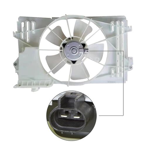 Silscvtt Automobile Radiator Cooling Fan Assembly Replacement for 2003-2008 Toyota Matrix Corolla 2003-2004 Pontiac Vibe 1.8L in Kuwait