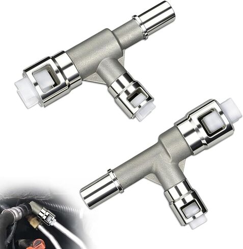 800-414HP & 800-413HP Aluminum Metal Heater Inlet Hose Tee Connector Compatible with Chevrolet Silverado 2007-2014, Suburban 2000-2014, Cadillac Escalade, GMC Sierra Yukon, Replace 15055342, 15055343 in Saudi Arabia