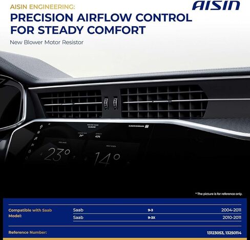 AISIN AFTERMARKET BMRGM-00405 مقاوم محرك منفاخ HVAC - متوافق مع Saab 9-3 2004-2011، 9-3X 2010-2011 in Kuwait