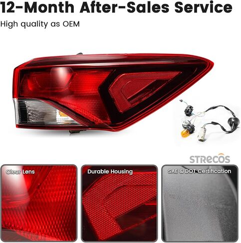 Tail Lights Compatible with 2021 2022 2023 2024 2025 Chevy Trailblazer LT LS L Outer Taillight Rear Turn Signal Brake Lamp Assembly w/Harness and Bulbs Replace 42825755 (Right Passenger Side) in Saudi Arabia