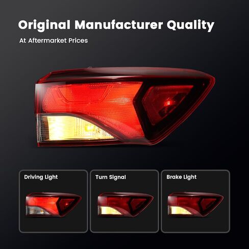 Tail Lights Compatible with 2021 2022 2023 2024 2025 Chevy Trailblazer LT LS L Outer Taillight Rear Turn Signal Brake Lamp Assembly w/Harness and Bulbs Replace 42825755 (Right Passenger Side) in Saudi Arabia
