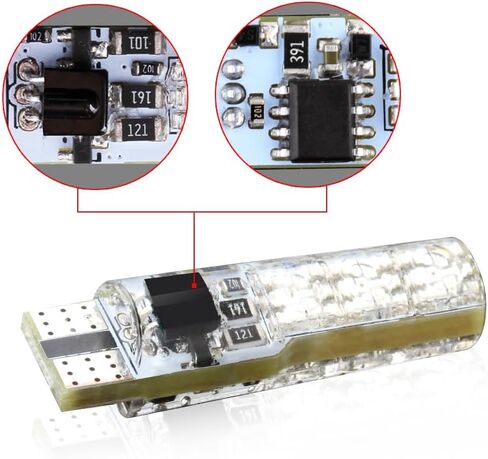 4 pack 194 T10 LED Light Bulb W5W 168 RGB with Remote Control Atmosphere Lights for Car Interior Map Dome Door License Plate Light in Saudi Arabia