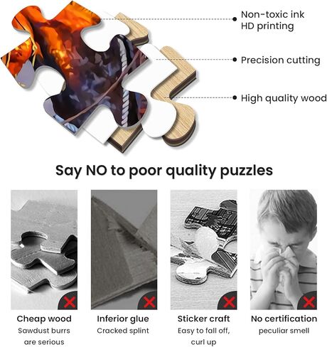 najiaxiaowu Wooden 1000 Pieces Jigsaw Puzzles for Adults, Elderly or Kids, Western Cowboy Rider Prairie Wind Flower Puzzle for Family Parent-Child, Art Decorations DIY Game Toy for Friend, Wife, Mom in Saudi Arabia