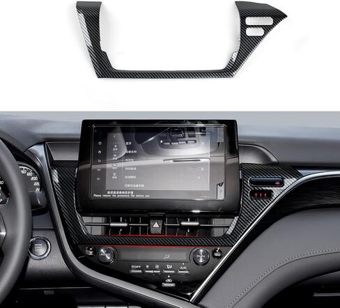 Car Air Vent Frame Center AC Trim Carbon Color ABS Decal Sticker Compatible with 8th Gen Toyota Camry XV70 Accessories - for 2021-2024 ONLY in Saudi Arabia