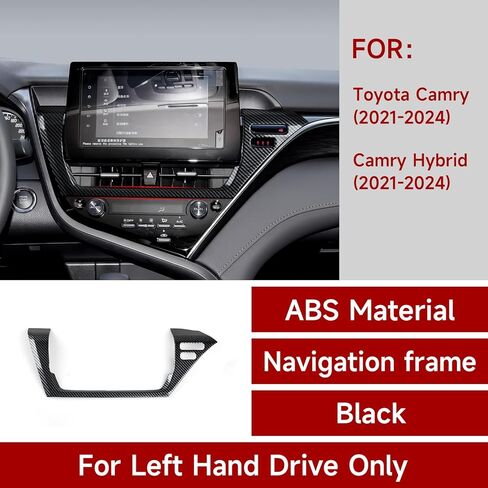 Car Air Vent Frame Center AC Trim Carbon Color ABS Decal Sticker Compatible with 8th Gen Toyota Camry XV70 Accessories - for 2021-2024 ONLY in Saudi Arabia