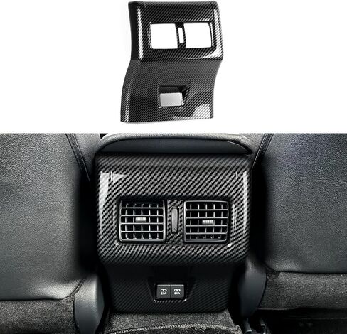 Car Air Vent Frame Center AC Trim Carbon Color ABS Decal Sticker Compatible with 8th Gen Toyota Camry XV70 Accessories - for 2021-2024 ONLY in Saudi Arabia