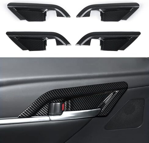 Car Air Vent Frame Center AC Trim Carbon Color ABS Decal Sticker Compatible with 8th Gen Toyota Camry XV70 Accessories - for 2021-2024 ONLY in Saudi Arabia