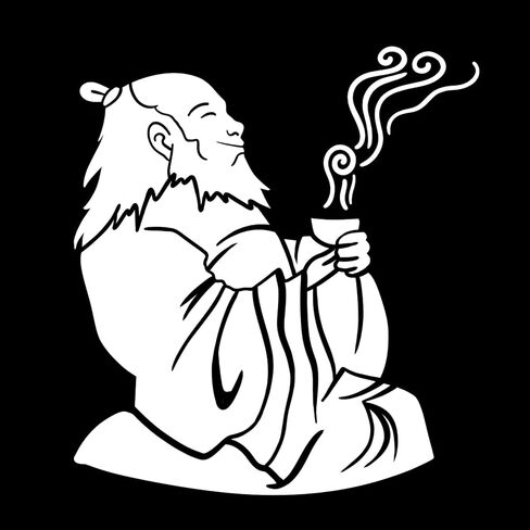 ATLA Uncle Iroh with Tea Sticker Decal Notebook Car Laptop 4.75"x5.5" (White) in Kuwait
