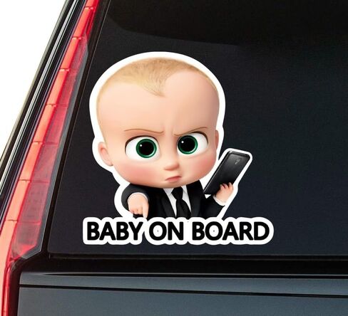 Cool Boy Baby On Board Window Vinyl Decal Sticker 6" (White), Waterproof Vinyl Decals for Many Purpose Like Cars, Trucks, Laptops, Phones, Windows and More in Saudi Arabia