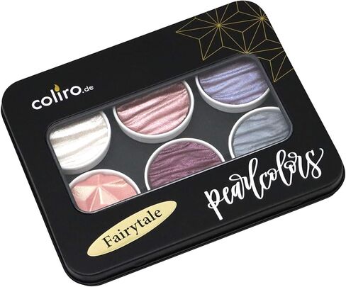 COLIRO Artist Mica Pearl Watercolor Paint, M760 Fairytale (6 Color Set) by Finetec GmbH in Saudi Arabia