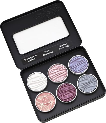 COLIRO Artist Mica Pearl Watercolor Paint, M760 Fairytale (6 Color Set) by Finetec GmbH in Saudi Arabia