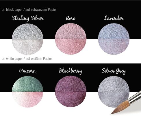 COLIRO Artist Mica Pearl Watercolor Paint, M760 Fairytale (6 Color Set) by Finetec GmbH in Saudi Arabia