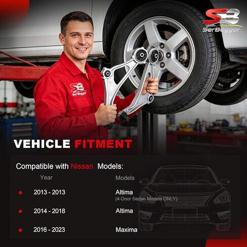 Front Lower Control Arm Kit Ball Joints Tie Rod Ends Sway Bar Links Compatible with 2014-2018 Nissan Altima (2013 Altima 4-Door Sedan ONLY) & 2016-2023 Maxima in Saudi Arabia