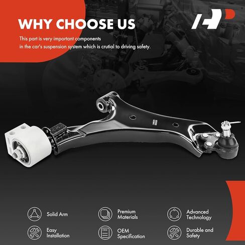 A-Premium Front Right Lower Control Arm with Ball Joint & Bushing, Compatible with Chevrolet Equinox 2010-2017 & GMC Terrain 2010-2017 in Kuwait