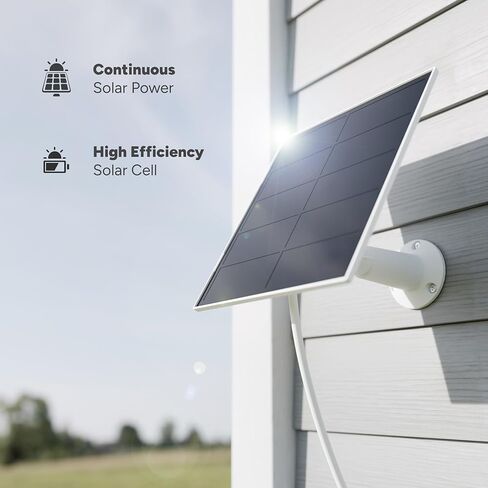 Lorex Solar Panel for Battery-Operated Cameras | 4.5 Watt | USB C and Micro-USB Adaptor | High-Efficiency | Non-Stop Power | Weatherproof | Flexible Setup in Kuwait