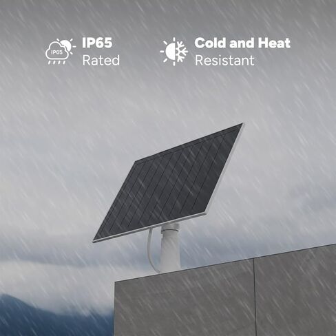 Lorex Solar Panel for Battery-Operated Cameras | 4.5 Watt | USB C and Micro-USB Adaptor | High-Efficiency | Non-Stop Power | Weatherproof | Flexible Setup in Kuwait