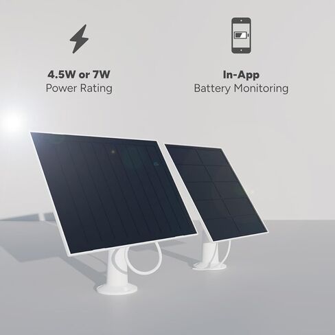 Lorex Solar Panel for Battery-Operated Cameras | 4.5 Watt | USB C and Micro-USB Adaptor | High-Efficiency | Non-Stop Power | Weatherproof | Flexible Setup in Kuwait