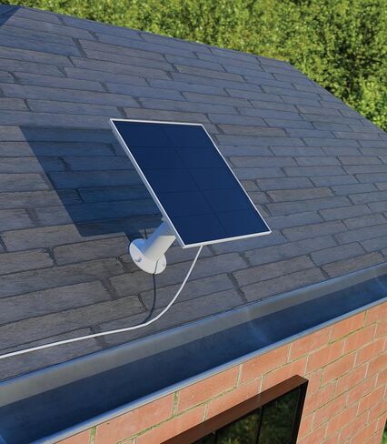 Lorex Solar Panel for Battery-Operated Cameras | 4.5 Watt | USB C and Micro-USB Adaptor | High-Efficiency | Non-Stop Power | Weatherproof | Flexible Setup in Kuwait