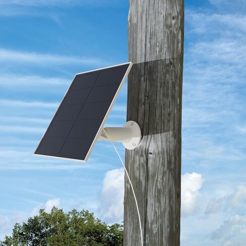 Lorex Solar Panel for Battery-Operated Cameras | 4.5 Watt | USB C and Micro-USB Adaptor | High-Efficiency | Non-Stop Power | Weatherproof | Flexible Setup in Kuwait