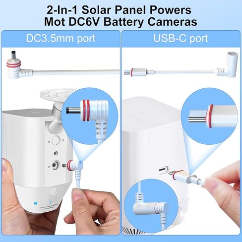 Solar Panel Charger for Ring Camera，Spotlight Cam Plus/Pro and Stick Up Cam Battery, 6V 3W 13.1Ft Fast Charging Cable in Saudi Arabia