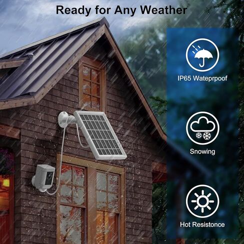 Solar Panel Charger for Ring Camera，Spotlight Cam Plus/Pro and Stick Up Cam Battery, 6V 3W 13.1Ft Fast Charging Cable in Saudi Arabia