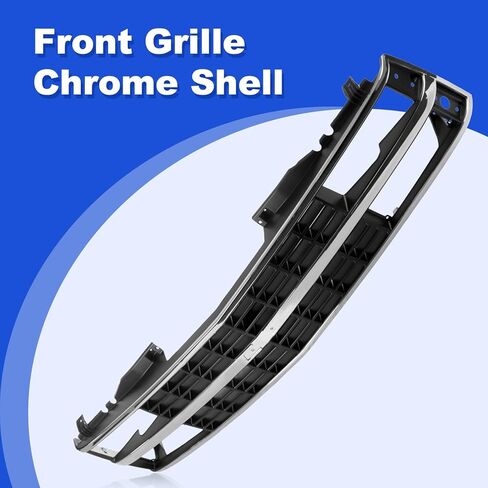 CarPartsDepot Front Grille Chrome Shell With Black Insert Grill Compatible With CHEVROLET 1988-1993 C/K 1500 2500 3500 & 1992-1993 Blazer GM1200142 in Saudi Arabia