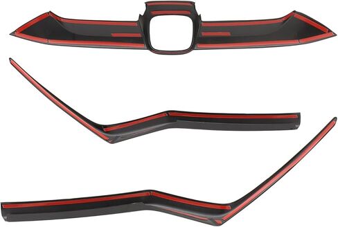 3PCS Front Upper Grille Molding Tirm Fit for Honda CRV 2017 2018 2019 Glossy Black Left and Right Side in Kuwait