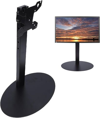 Freestanding Desk Stand for 14-34 Inch Screens with Adjustable Tilt Rotation, Monitor Mount, Display Support, Ideal for Home & Work Setup in Saudi Arabia