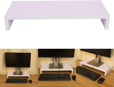 Wooden monitor riser monitor stand 19.5 x 7.8 x 3 inches suitable for computer screens TVs laptops etc in Kuwait