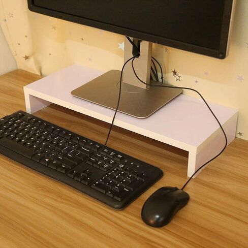 Wooden monitor riser monitor stand 19.5 x 7.8 x 3 inches suitable for computer screens TVs laptops etc in Kuwait