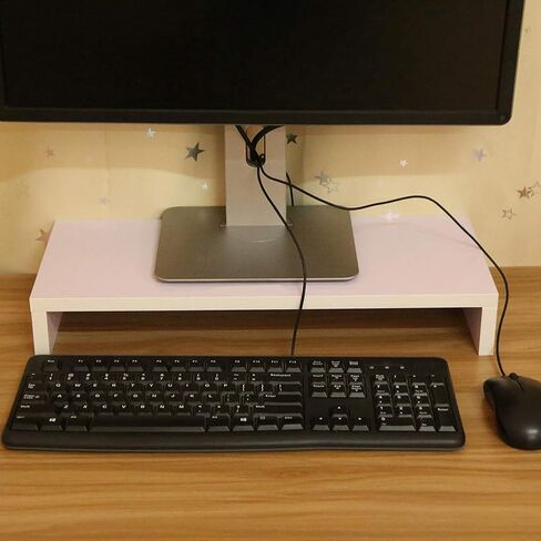 Wooden monitor riser monitor stand 19.5 x 7.8 x 3 inches suitable for computer screens TVs laptops etc in Kuwait