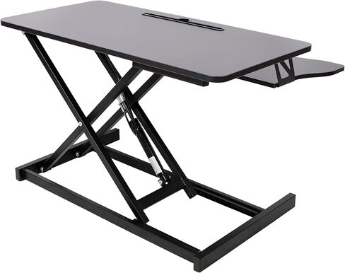 Gecheer Adjustable Height Standing Desk Converter with Keyboard Tray for Ergonomic Monitor Setup in Saudi Arabia