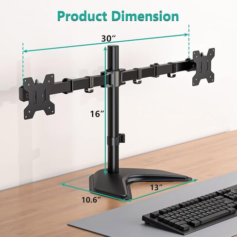 WALI Bundles- Dual Monitor Stand and Desk File Organizer, 4 Tier Desktop Paper Letter Tray Organizer with Drawer and 2 Pen Holders (MF002+DO005DH-B) in Kuwait