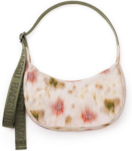 BAGGU Small Nylon Crescent Bag - Dusty Pink in Saudi Arabia