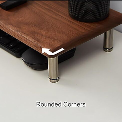 Wood Computer Stand, Desk Monitor Shelf with Storage, Heavy Duty Monitor Stand Riser, Laptop Printer TV, for Home Office(35.4in/90cm) in Saudi Arabia