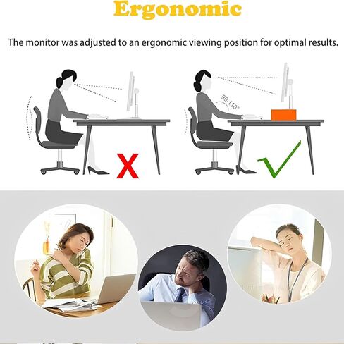Corner Monitor Riser for Desk, Wooden Triangular Computer Stand with Metal Legs, Space-Saving Desktop Riser, Ergonomic Computer Monitor Stand for Home, Office, Desk Organizer (Brown, Large) in Kuwait