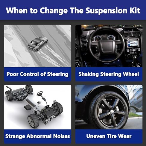 Control Arm, Replacement for Lower Control Arm with Ball Joint Sway Bar Tie Rod Compatible With 2005-2009 Ford Escape, 2005-2009 Mazda Tribute, 2005-2009 Mercury Mariner - 8 Pcs in Kuwait