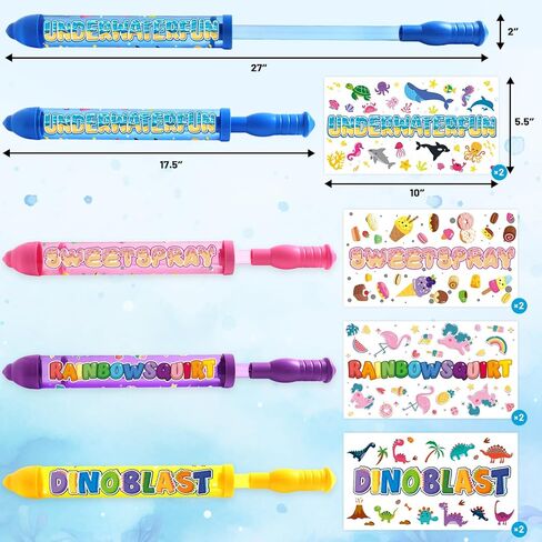 Fancy Land Fireworks Water Guns for Kids Outdoor Toys 4 Pack Water Shooter Squirt Guns for Summer Pool Beach Party Water Fighting Play for Boys Girls Adults in Kuwait