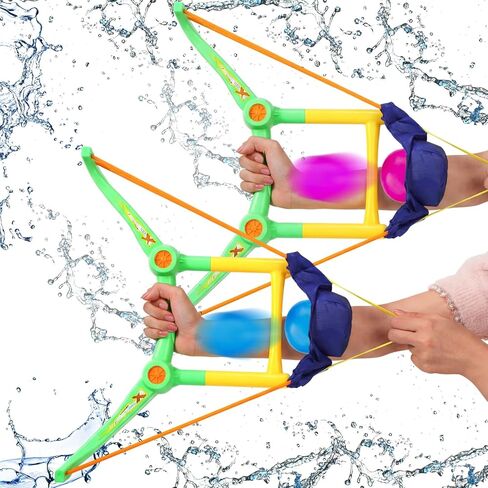 Soulchen 2 Pack Water Balloon Launcher Slingshots، قاذفة محمولة باليد ألعاب صيفية للأطفال في الهواء الطلق حمام السباحة الشاطئ لعبة مائية للأولاد والبنات والمراهقين والبالغين في الفناء الخلفي للعب in Kuwait