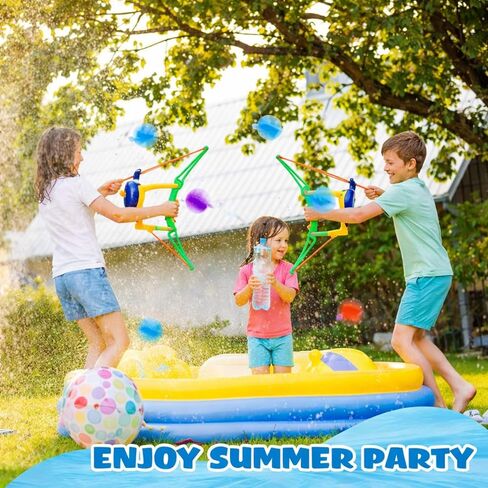 Soulchen 2 Pack Water Balloon Launcher Slingshots، قاذفة محمولة باليد ألعاب صيفية للأطفال في الهواء الطلق حمام السباحة الشاطئ لعبة مائية للأولاد والبنات والمراهقين والبالغين في الفناء الخلفي للعب in Kuwait