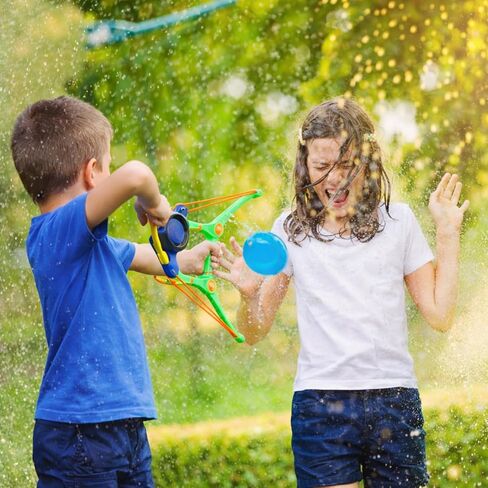 Soulchen 2 Pack Water Balloon Launcher Slingshots، قاذفة محمولة باليد ألعاب صيفية للأطفال في الهواء الطلق حمام السباحة الشاطئ لعبة مائية للأولاد والبنات والمراهقين والبالغين في الفناء الخلفي للعب in Kuwait