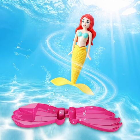 Mermaid Pool Diving Toys with Shell Case, Sinking Water Game for Kids Ages 3-12, Summer Swim Toy in Saudi Arabia